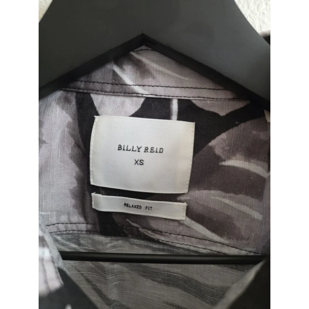 Billy Reid Short Sleeve Tiled Elephant Ear Treme‎ Cotton Linen Shirt MSRP $200 - Picture 2 of 6